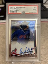 Jose Ramirez RC 2014 Topps Chrome Auto #45 PSA 9 MINT (Nicely Centered)