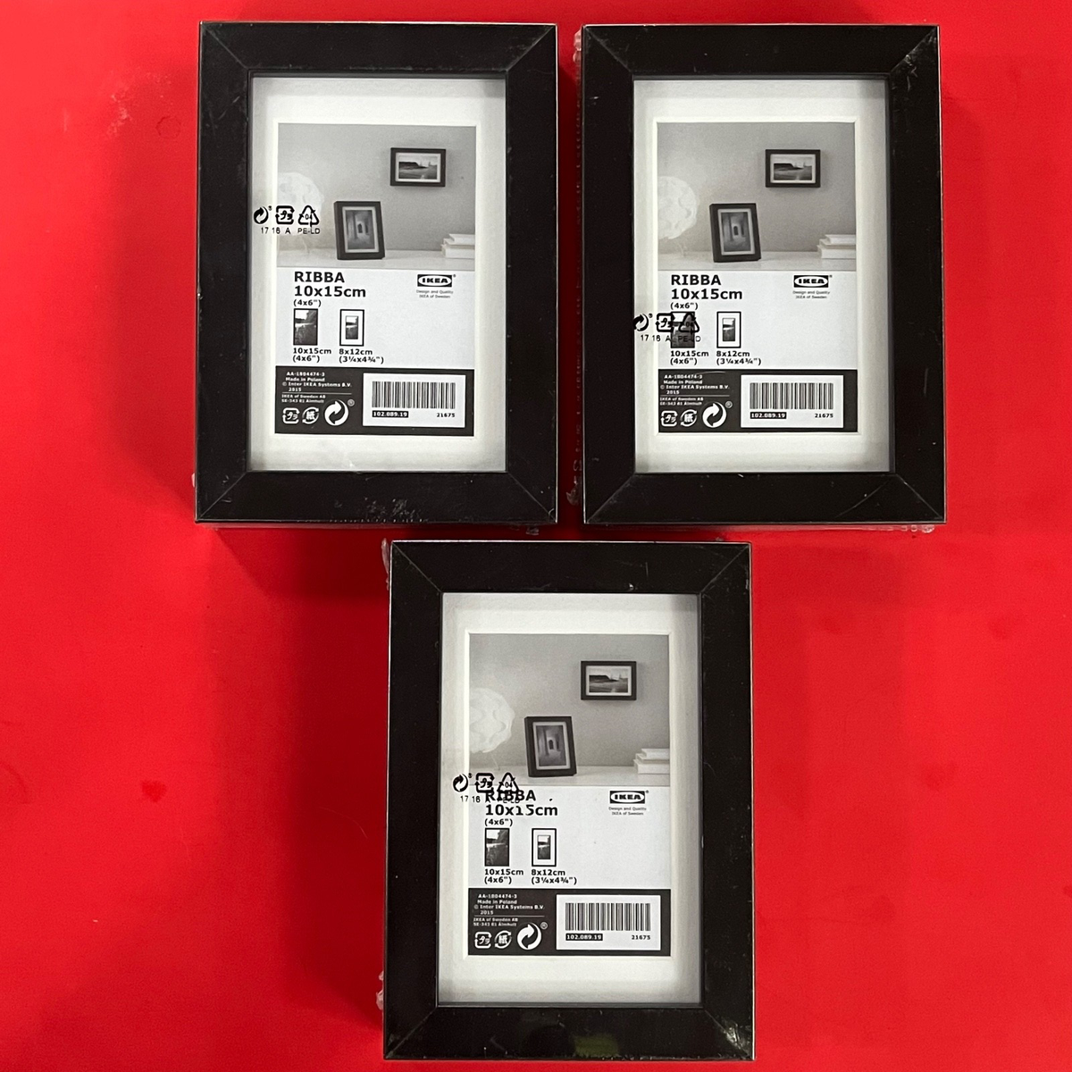 lot (3) discontinued RIBBA IKEA 4x6