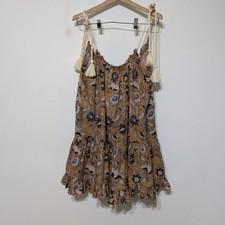 Ulla Johnson Trula Tiered Voile Mini Dress Oleander Flowy Trapeze XS Preowned