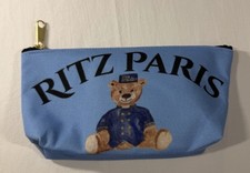 Ritz Paris Blue Cosmetic Pouch Teddy Bear Hot...
