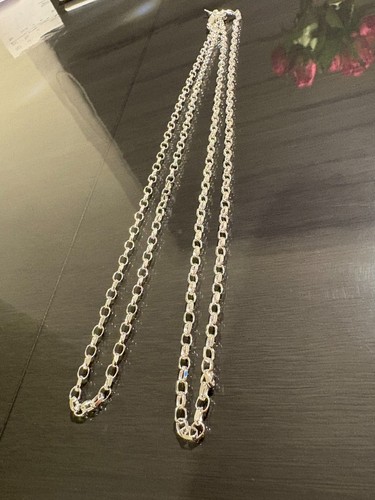 NEW 925 Sterling Silver Diamond Cut Belcher Chain 20" 3.6mm 10g Men's