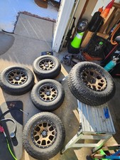 RRW RR5-V 15x7 +15 Bronze Wheels Toyo Open Country AT 225/75R15 Subaru SET OF 5