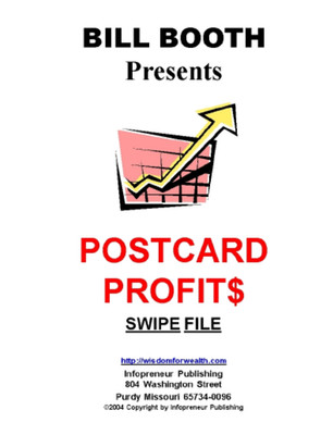 Dan Kennedy Gary Halbert Protégé Bill Booth POSTCARD PROFITS Swipe File OOP
