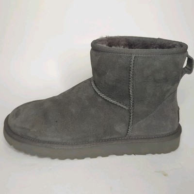 UGG sz 7.5 Cory II Women Ankle Boots Gray Suede Leather w/ Shearling Lining