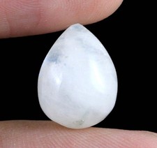 Naturweiß Mondstein 8 Karat Birne Cabochon Edelstein Zertifiziert T16151 Bumper