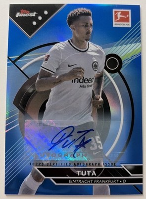 2022-23 Topps Finest Bundesliga Tuta /65 Blue Autograph Frankfurt