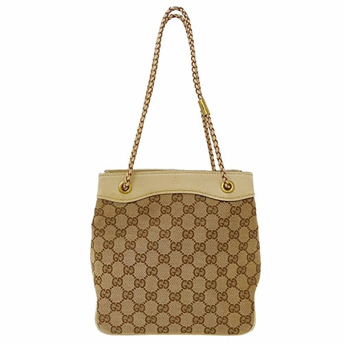 Gucci GG Canvas Beige Shoulder Bag for Women Y0810