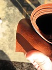 Nos Rust vinyl auto upholstery fabric 34" x 36" #47