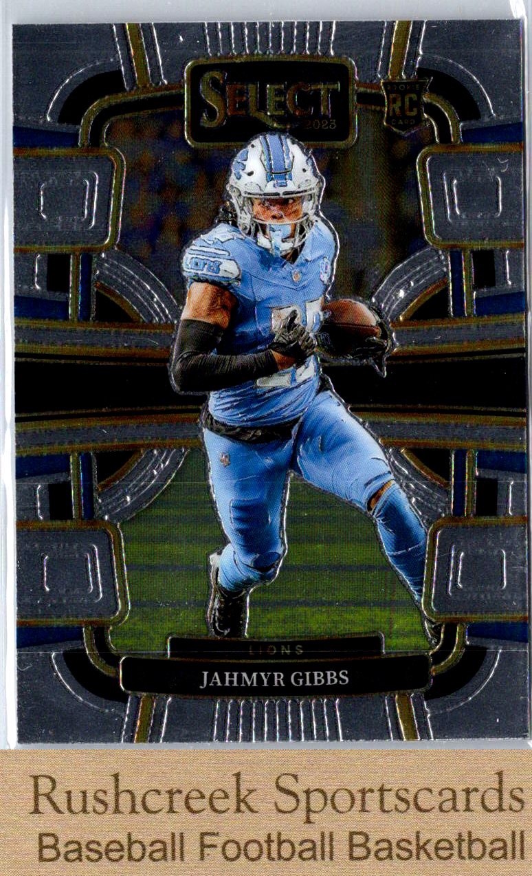 2023 Panini Select #34 Jahmyr Gibbs Lions RC Rookie