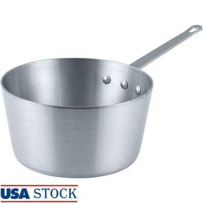 #ad #ad 9 Gauge Aluminum Sauce Pan Natural Finish Riveted Handle Easy Clean 1.5qt New $34.34