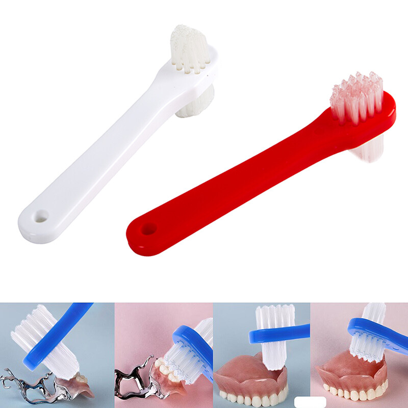 Denture Cleaning Brush Dedicated Denture False Teeth Brush Oral Care ...