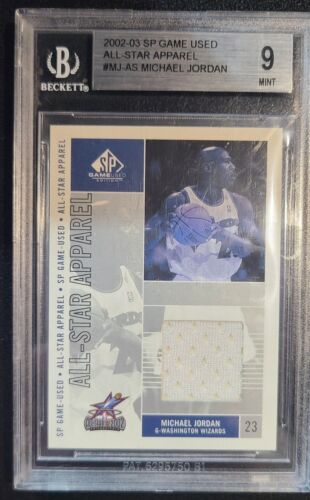 2002-03 SP Game Used Edition - All-Star Apparel #MJ-AS Michael Jordan BGS 9