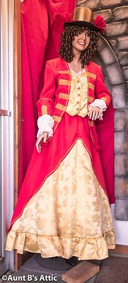 Colonial Madame Marquess 2 Piece Suit Dress Red & Gold Masquerade Costume  M/L | eBay
