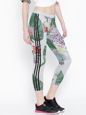 adidas floral print tights