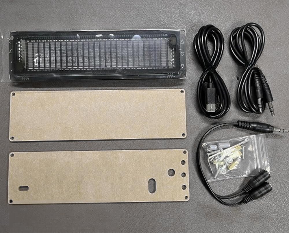 AK2515 Pro Audio Spectrum Analyzer, VFD Display Music Sound Visualizer 3.5mm AUX