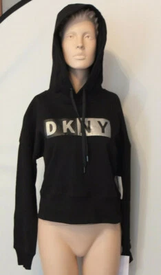 * DKNY SPORT cooler Kapuze Pullover Gr. M 38 NEU Sweatshirt Schwarz - Bild 1 von 4