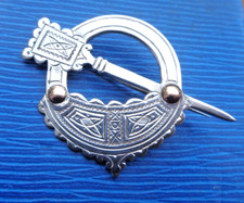 Irish Tara Brooch Attractive Vintage Silver & Gold  hallmark 1962 Dublin Ireland