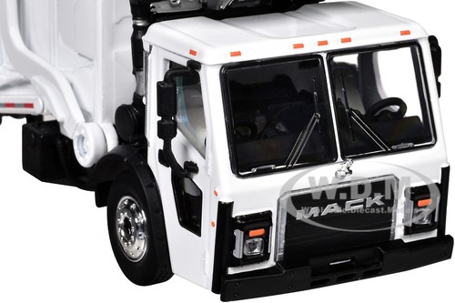 MACK LR GARBAGE TRUCK FRONT LOADER & BIN WHITE 1/64 DIECAST FIRST GEAR 60-1795 - Picture 5 of 6