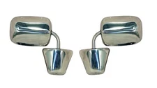 1973-91 CHEVY TRUCK PICKUP C10 C20 K10 K20 CHROME STEEL DOOR MIRRORS PAIR LH&RH