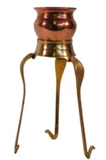 Lota Pot size 4 with Stand - Kalash Hindu Pooja Religious Surya Pouring Puja Leg