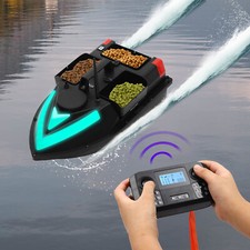 3 Bait Boxes GPS Fishing Bait Boat for Fishing w/Remote 2-3H Endurance 3.28 ft/s