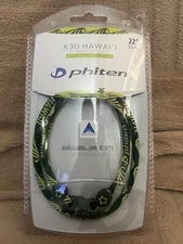 X30 Phiten Hawaii Aqua Titanium Necklace Limited Edition SIZE: 22", 55cm