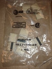 AT T 110C-3C 103801239 3 Pair 110 Connecting Clip Punch Block lot of 5 Packages