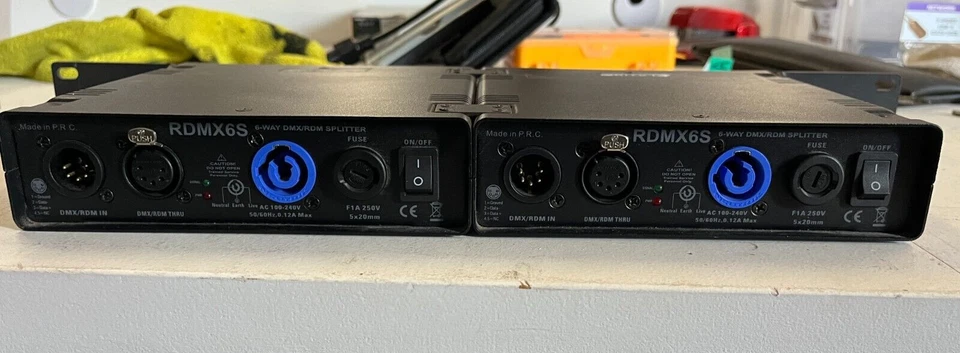 Elation RDMX6S DMX/RDM SPLITTER - DUAL 19" RACK MOUNT UNIT - Image 4 of 4