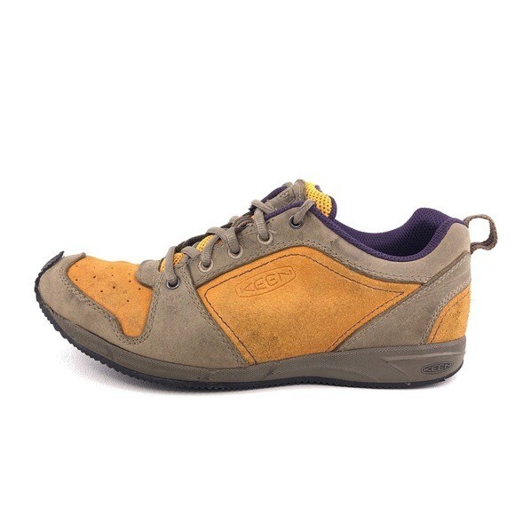KEEN Scarpe da trekking basse outdoor in pelle arancione taglia 7 EUR 37 5 pizzo