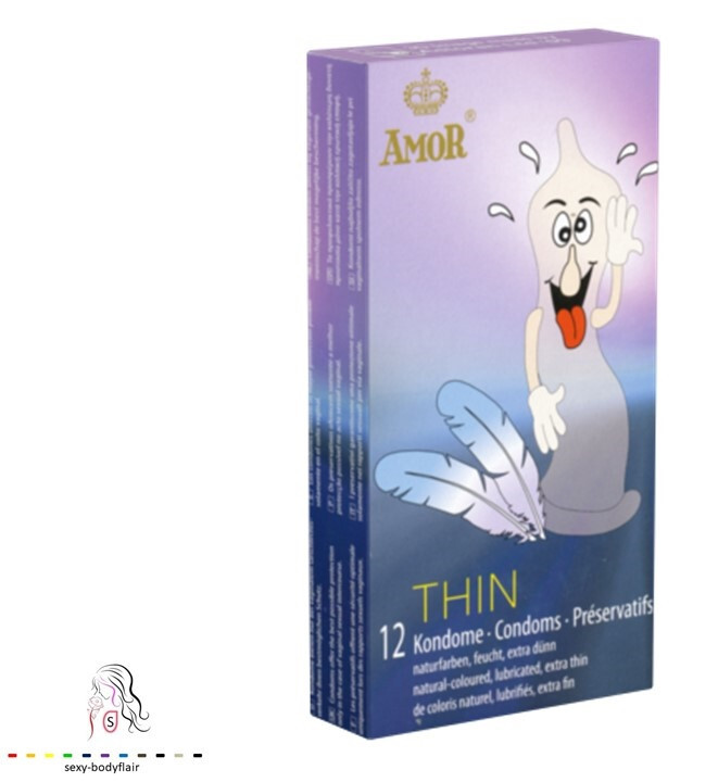 ♥ 12 Amor Kondome Thin feucht 52mm Condome