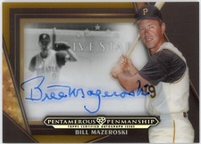 Pirates Bill Mazeroski 2024 Topps Five Star Pentamerous Penmanship Auto #d 5/5