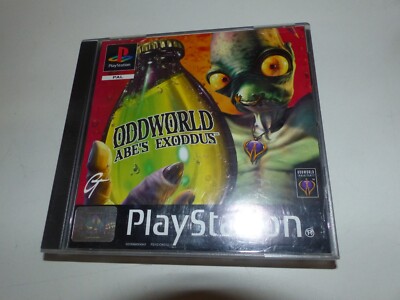 ODDWORLD ABES EXODUS Sony PlayStation PS1 Double Disc Side Scrolling