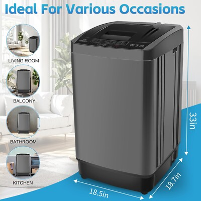 #ad Portable Washing Machine 17.8Lbs Capacity 2.4 Cu.ft Laundry Washer w Drain Pump@ $219.99