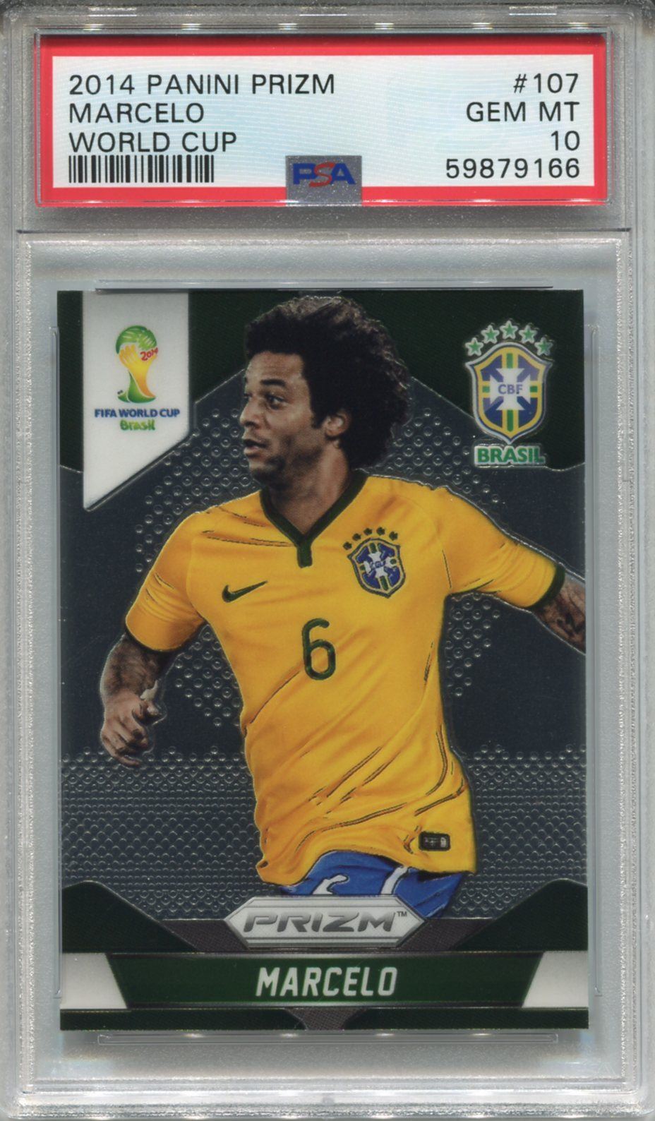Panini Prizm World Cup Soccer 2014 #107 Marcelo PSA 10