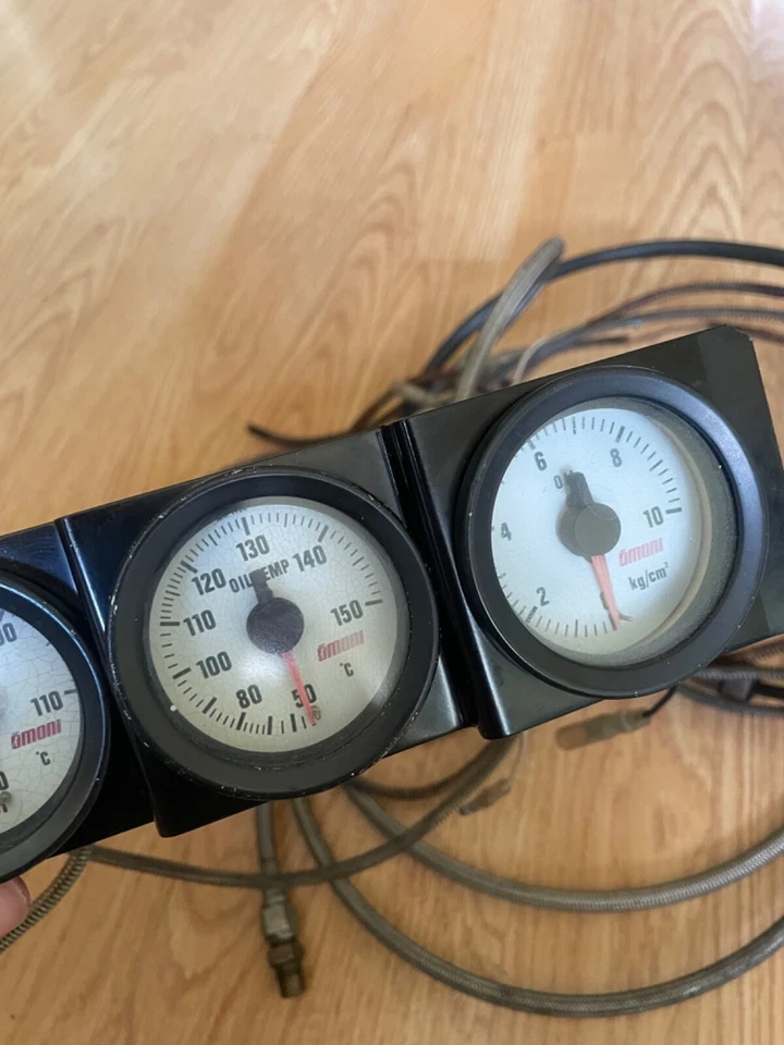 OMORI WHITE FACE 52mm Meters Gauge Oil Pressure Temp Water For GTR R32 RX7 S13 - Image 4 of 4