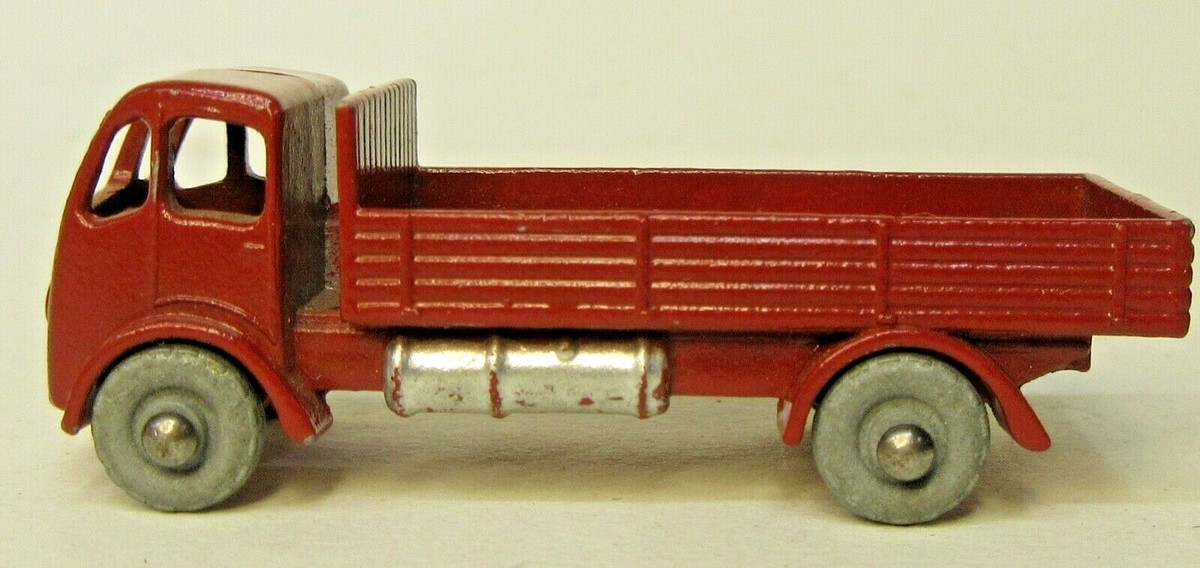 Matchbox #20-a ERF STAKE TRUCK maroon gray metal wheels diecast