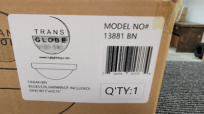 Trans Globe Lighting 2 Light Flush Mount Ceiling Light | Brush Nickel | 13881BN