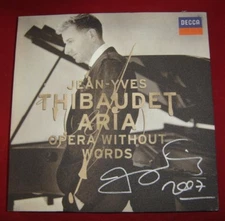 JEAN-YVES THIBAUDET ~ ARIA:OPERA WITHOUT WORDS AUTOGRAPHED 12" CANVAS POSTER   