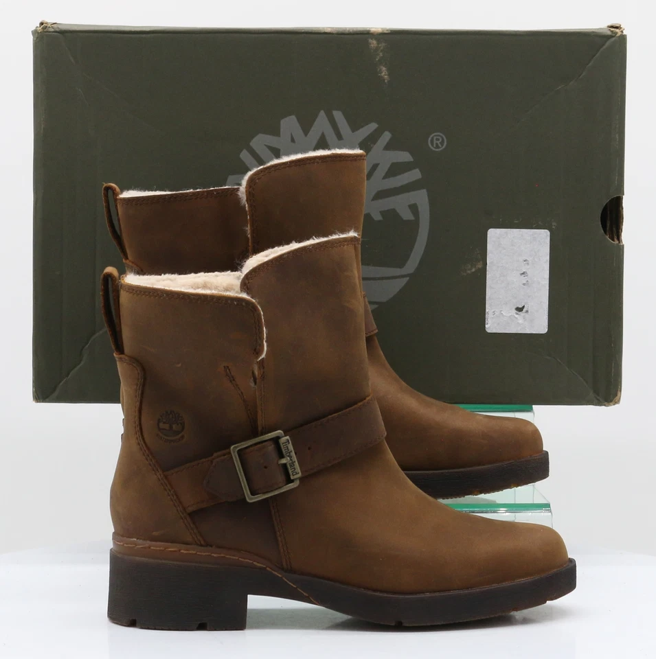 TIMBERLAND GRACEYN WOMEN'S FAUX FUR ANKLE BOOTS UK 4 EU 37 BROWN RRP £165