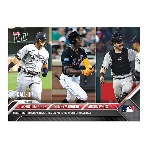 2023 Topps Now 801 Austin Wells / Jasson Domínguez / Ronny Mauricio