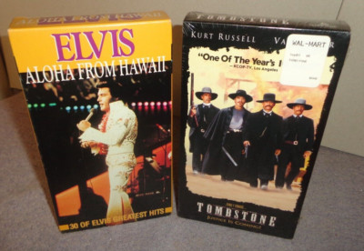 (2) SEALED NEW VHS TAPE LOT, TOMBSTONE & ELVIS PRESSLEY ALOHA FROM HAWAII