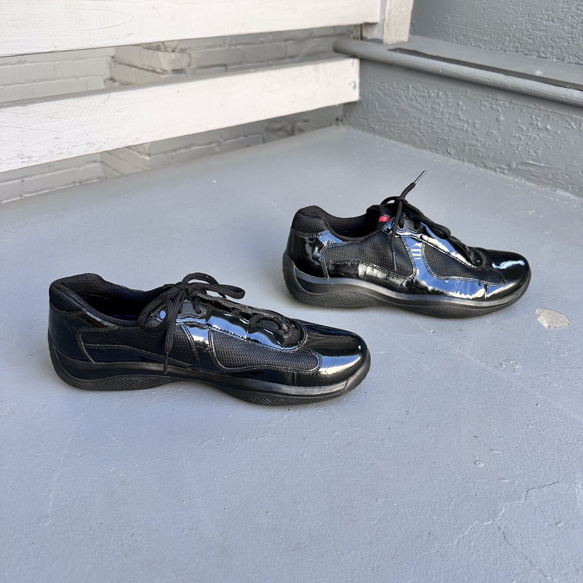 Prada Sport PS0906 Vernice Bike Necro Black Patent Leather Prada Sport PS0906 Vernice Bike Necro Black Patent Leather