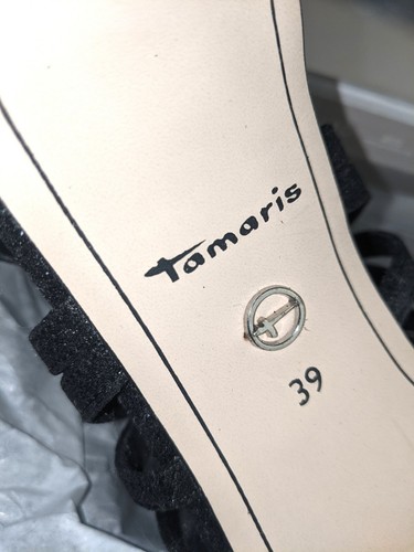 Tamaris Sandali Scarpe Da Donna Tacco Alto 10 Aperte Nero Black Glam Taglia 39 - Bild 7 von 8