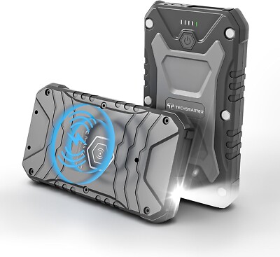 Techsmarter 10000mAh 22.5W Rugged & Waterproof, Wireless Portable Charger