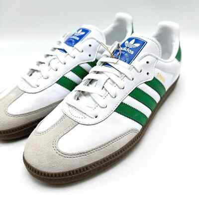 adidas Originals Samba OG White Gray Green IG1024 Men's Sneakers sz 8
