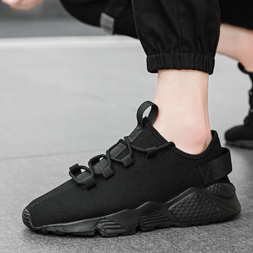 black walking tennis shoes
