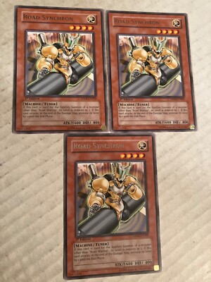 3 Road synchron 1st edition rare yu-gi-oh gaming cards cscan