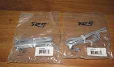 7 Ft RJ12 6P6C Reverse Telephone Line Cord Cable Wire for Voice -Grey Lot of 2