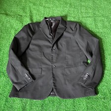 Zara Kids 2 Buttons Lapel Collar Tailored Fit Black Suit Jacket Blazer Sz 13/14