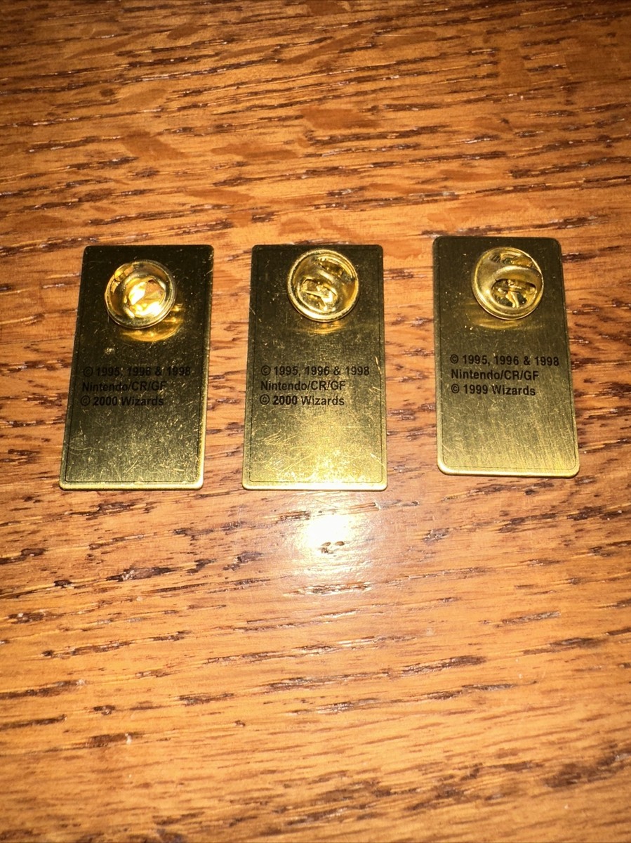 Vintage Pokemon League Gym Badges Pins 1995 1996 & 1998 2000 Lot